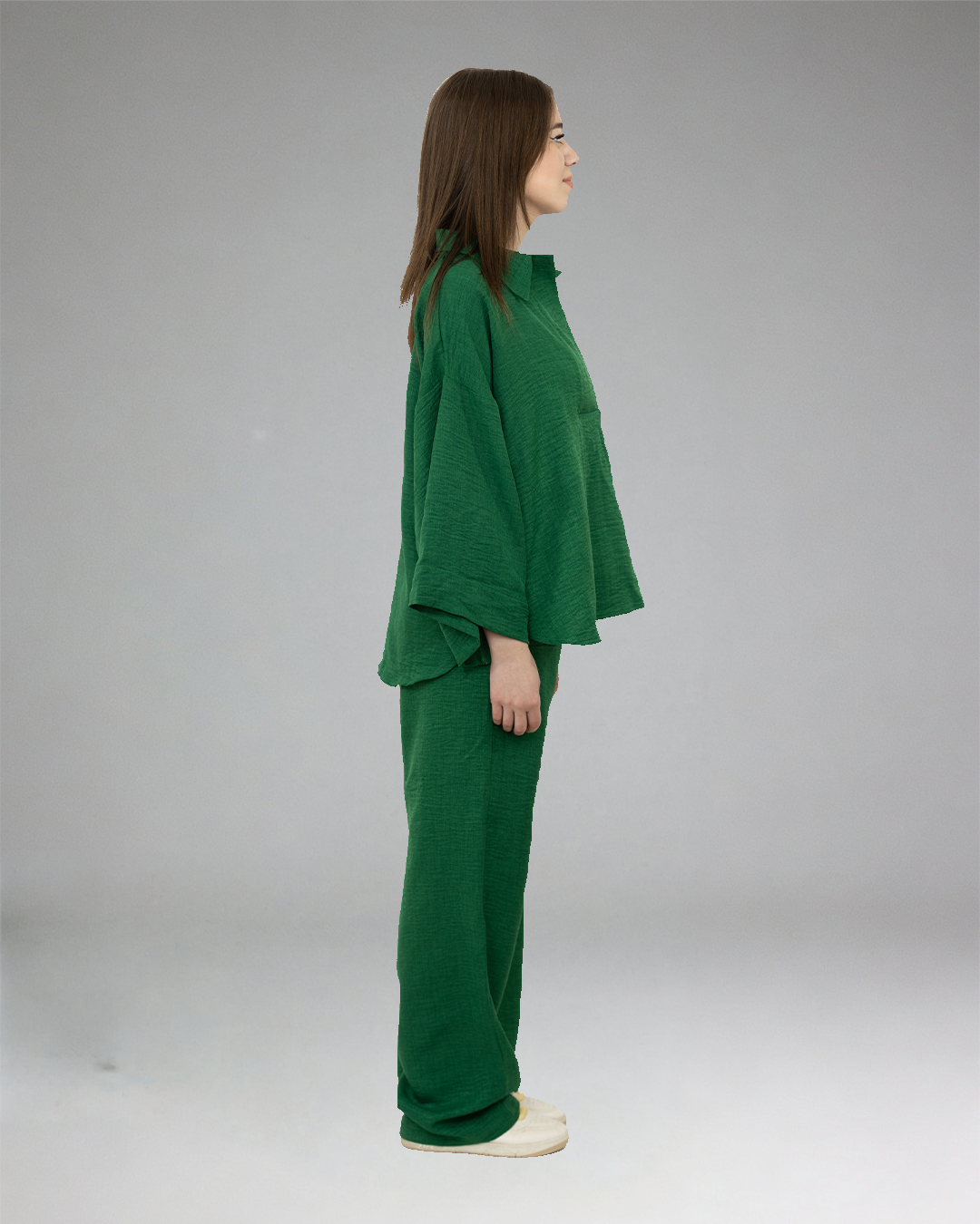 Women olive Casual Set (Top & Pants)
