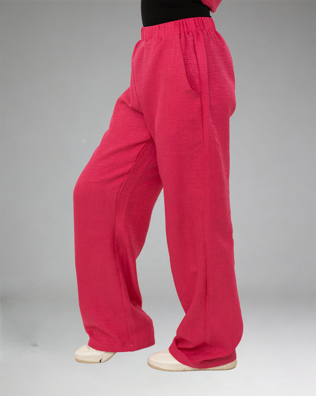 Women RED Casual Set (Top & Pants)