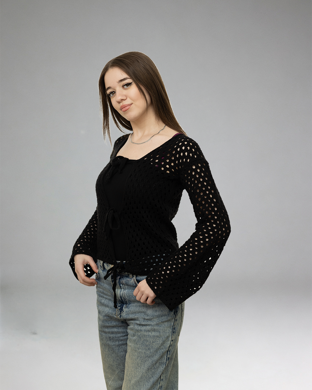 Black Top Cardigan