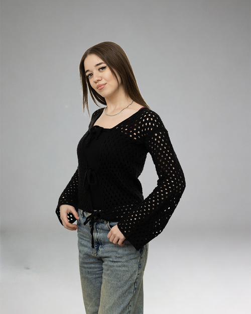 Black Top Cardigan
