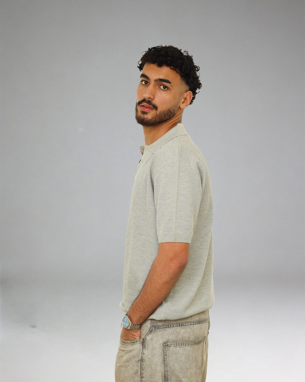 Premium Textured Knit Polo 2203
