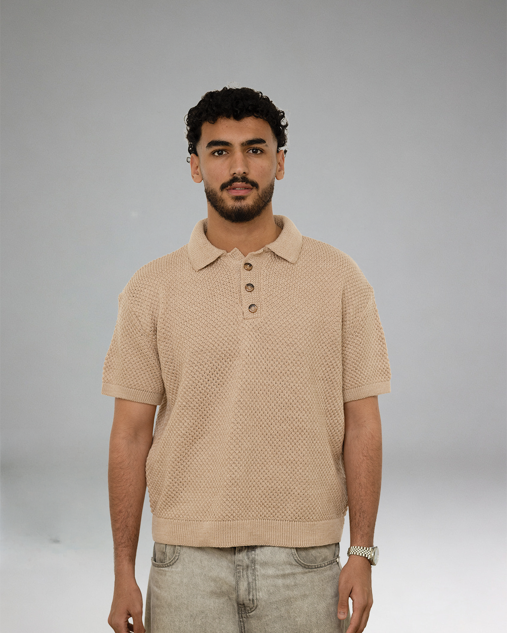 Premium Textured Knit Polo 2210