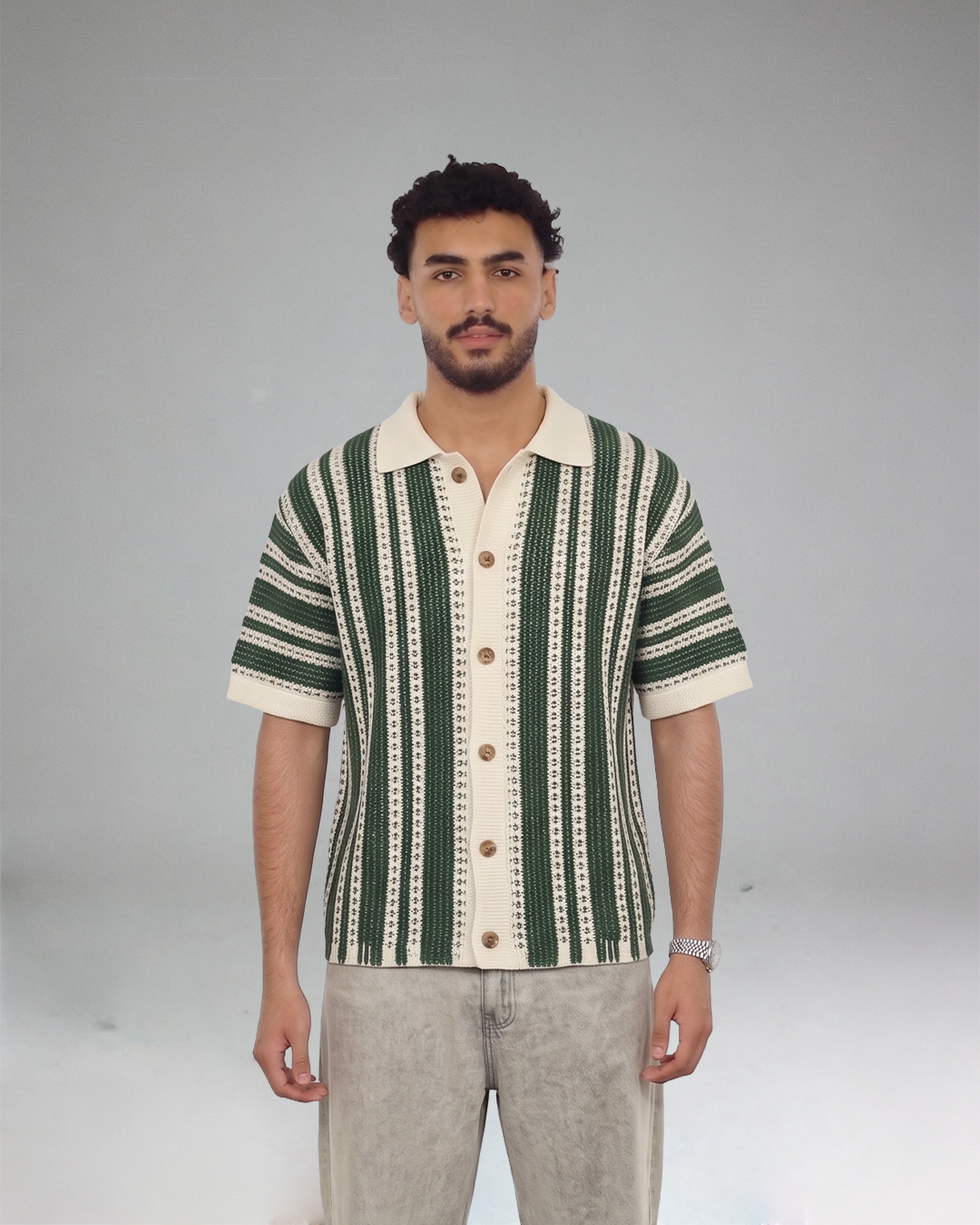Premium Textured Knit Polo 2205
