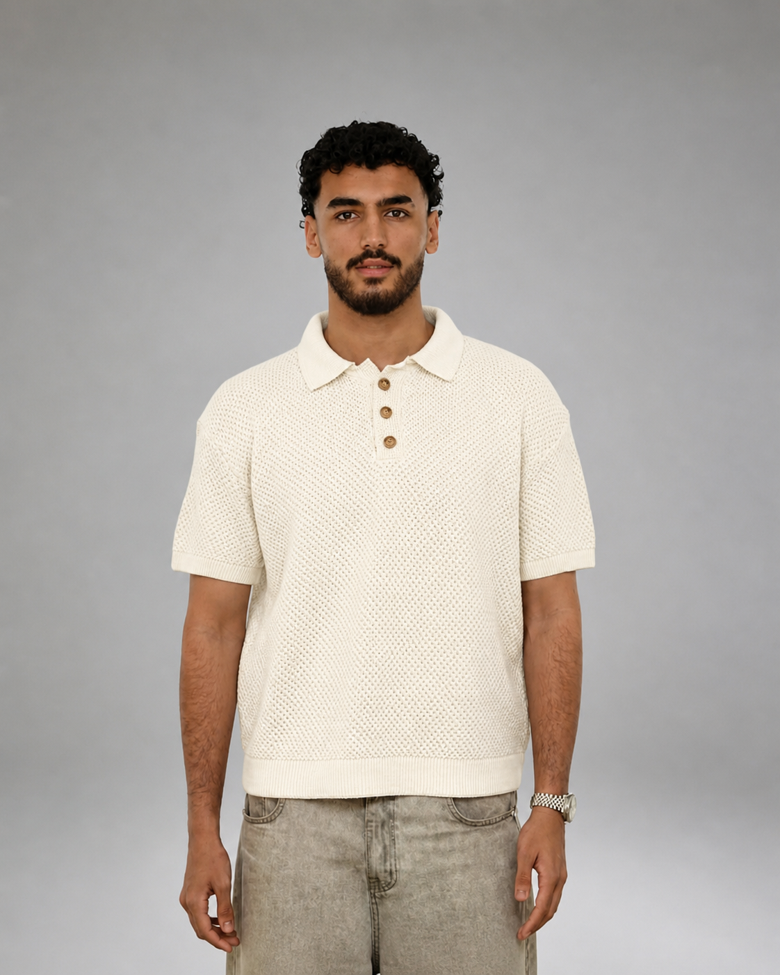 Premium Textured Knit Polo 2210