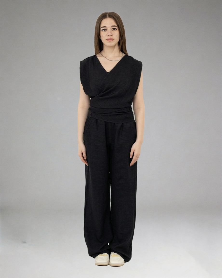 Women Olive Casual Set (Top & Pants)