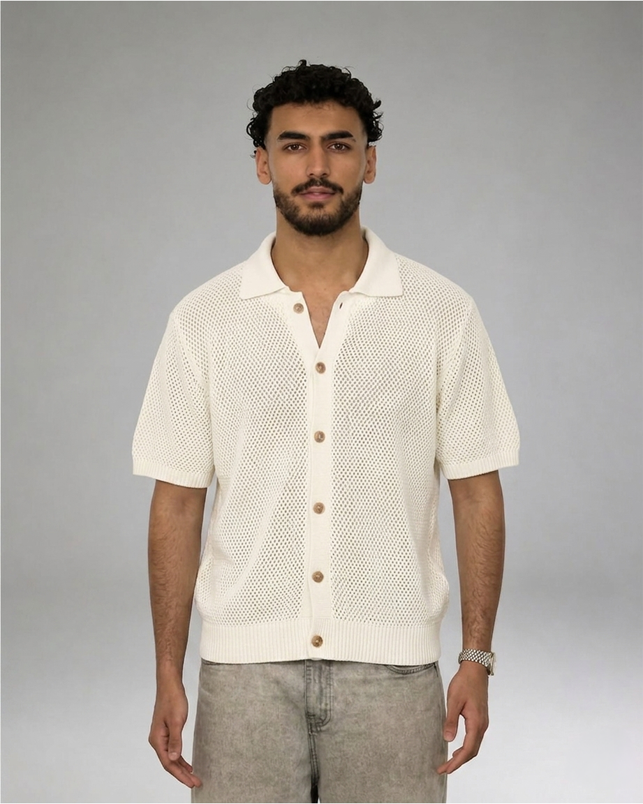 Premium Textured Knit Polo 2211