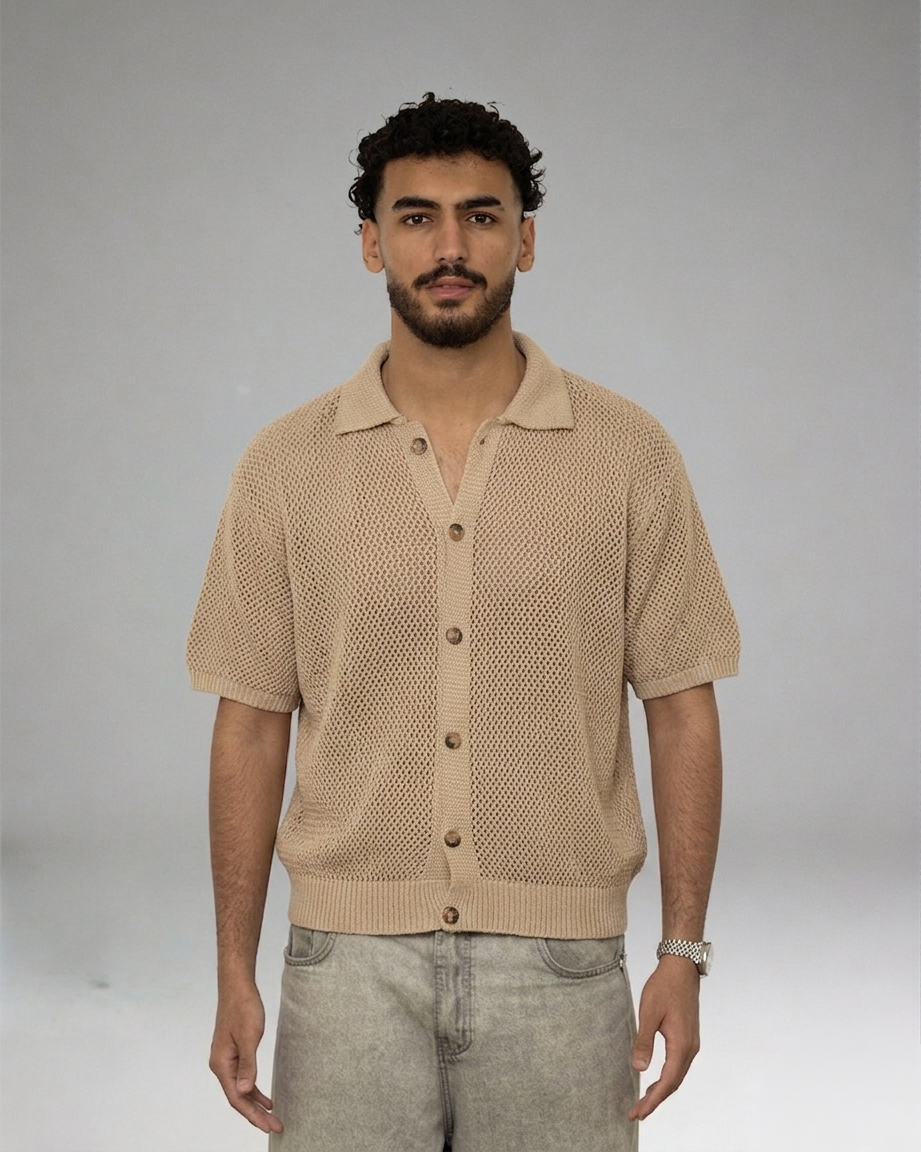 Premium Textured Knit Polo 2211