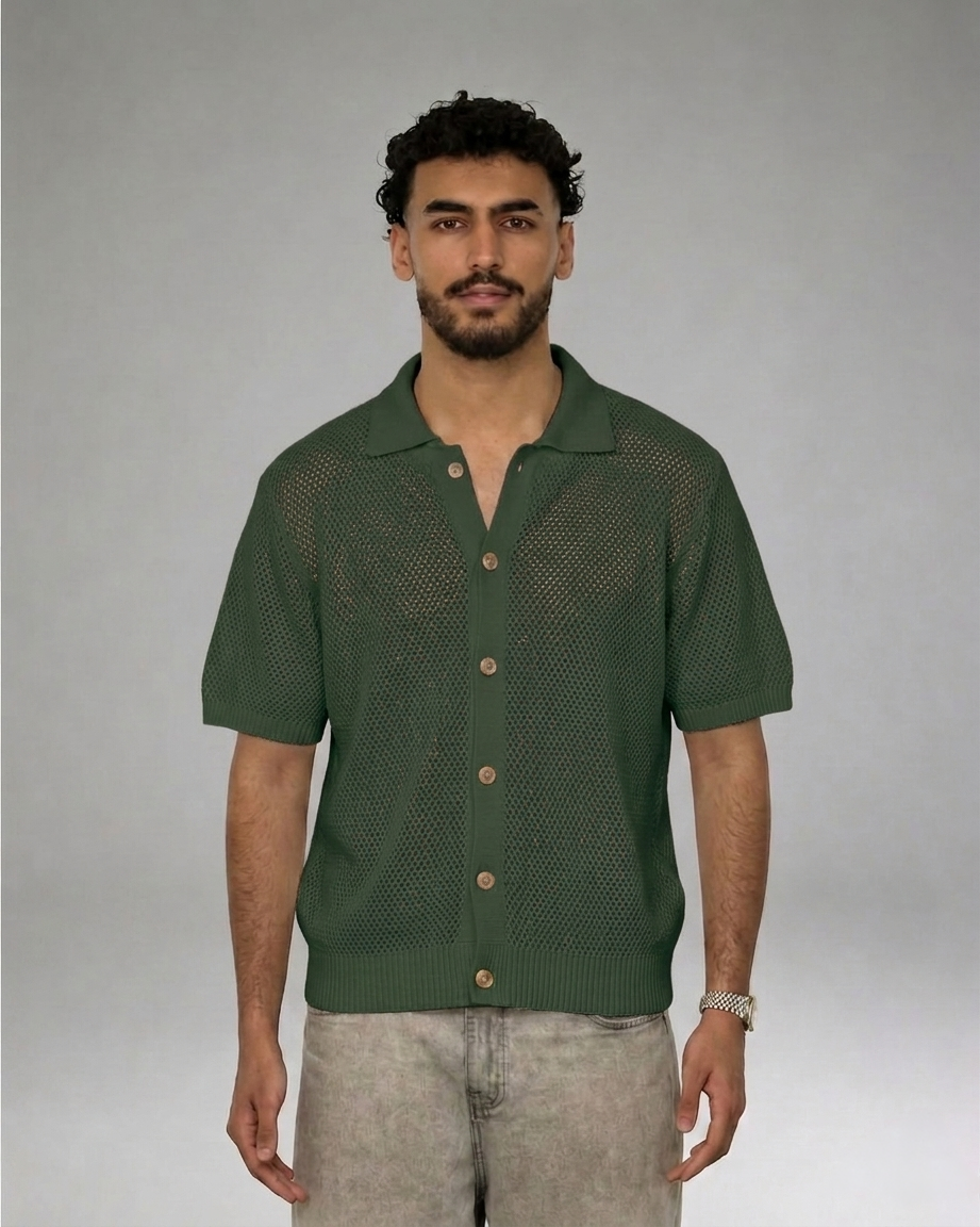 Premium Textured Knit Polo 2211