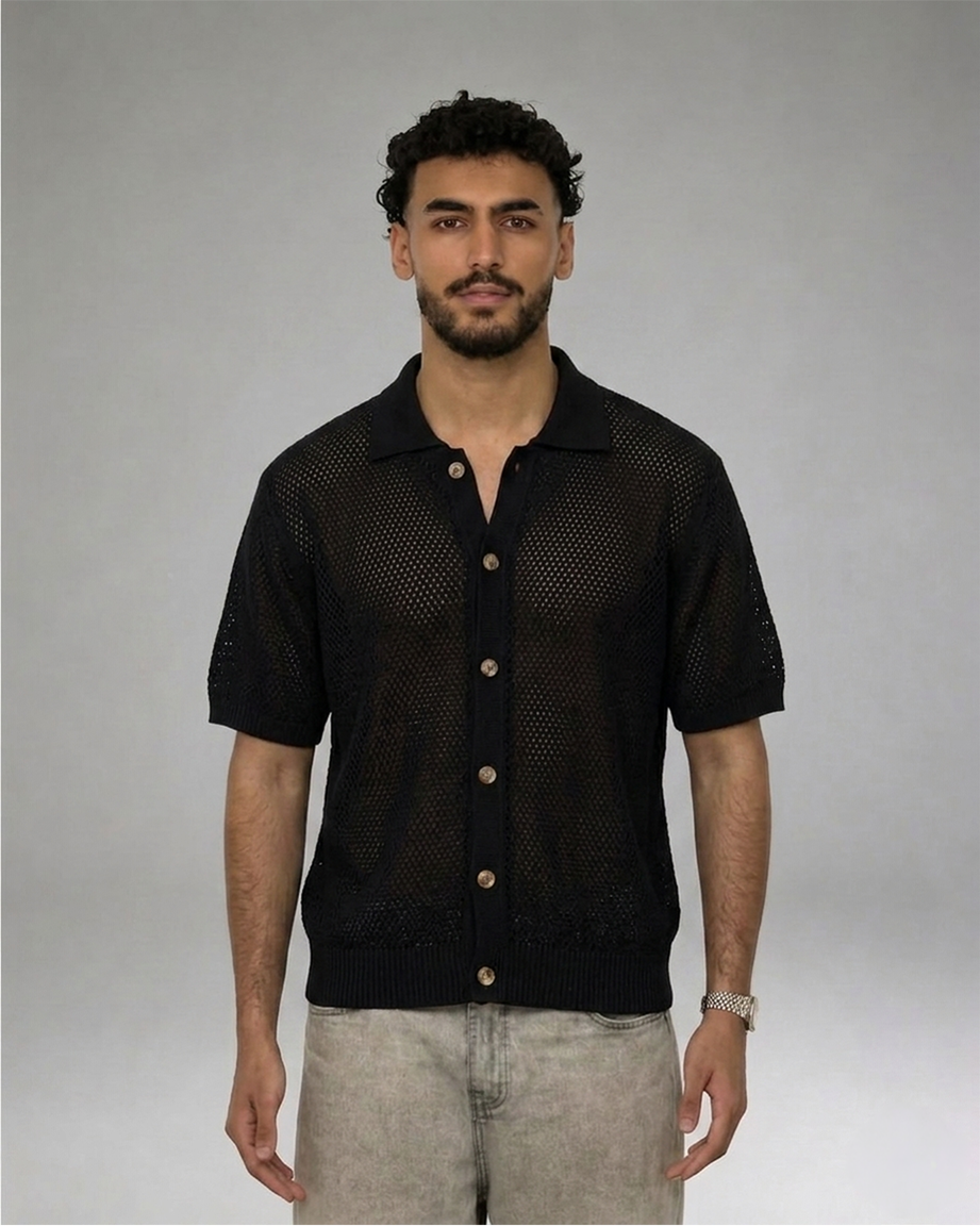 Premium Textured Knit Polo 2211