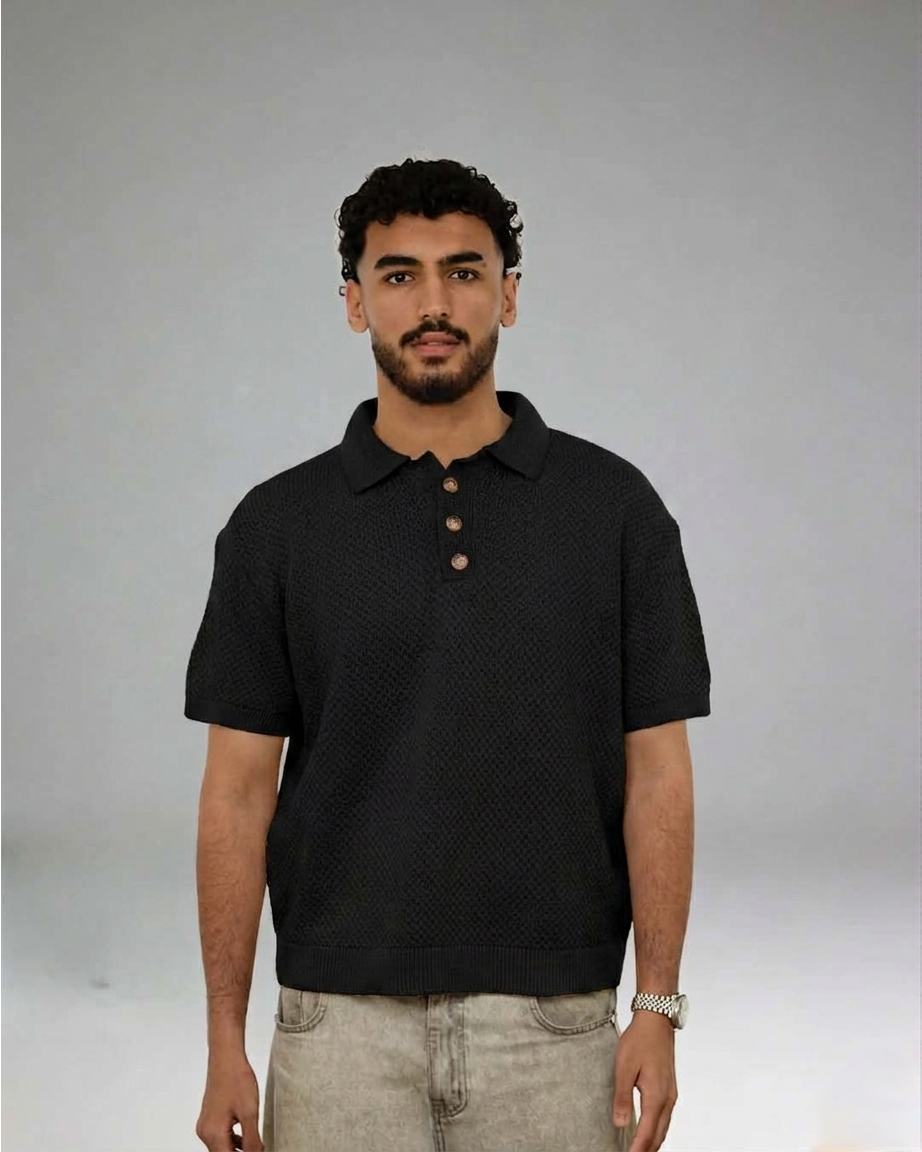 Premium Textured Knit Polo 2210